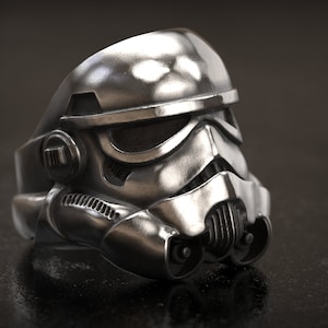 Star Wars , Stormtrooper Ring , Star Wars Ring , Star Wars Jewelery , 3D Print , 3d printed Jewelery , 3d Printed , Silver Jewelery