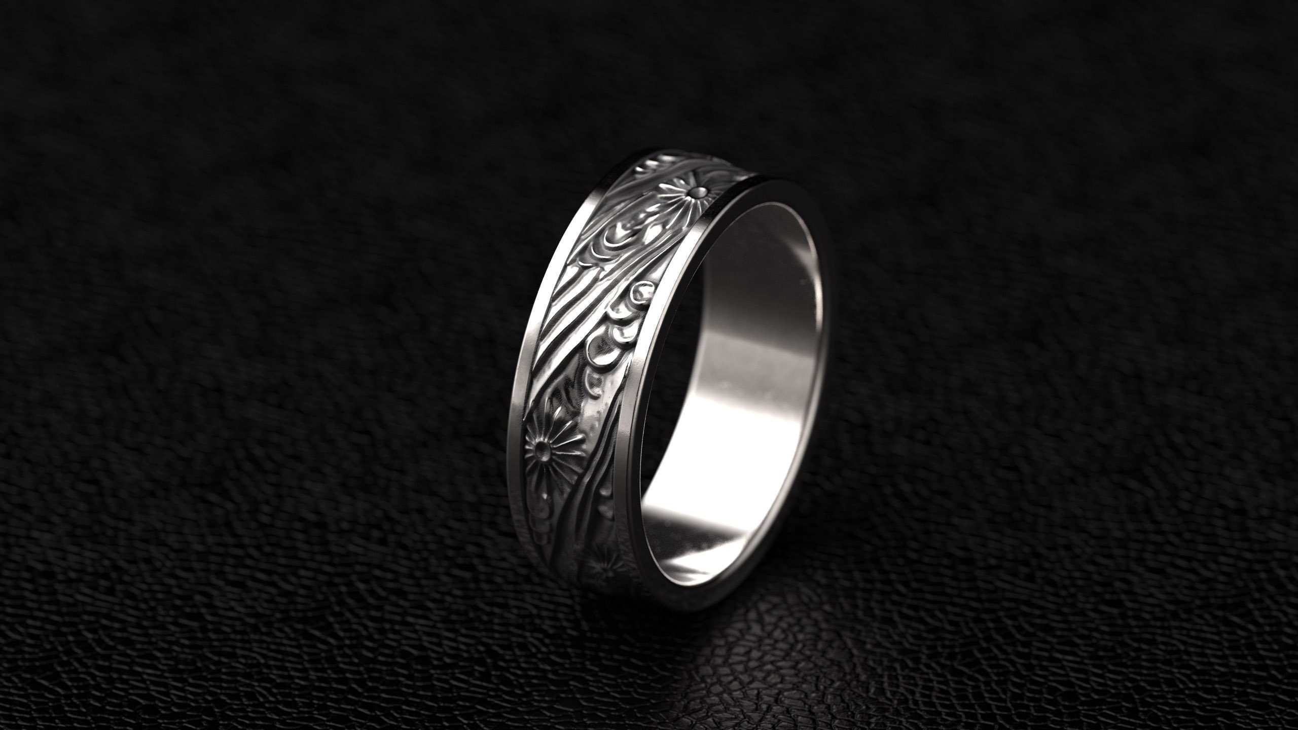 Japanese Ornament Wedding Ring, Traditional Japanese Ring, Traditional ...