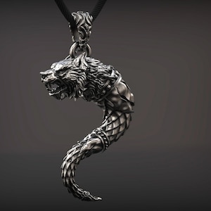 Dacian Wolf, Lupul Dacic, Dacian Draco, Dacian wolf totem, Wolf Pendant, Ancient Pagan Dacian Wolf, Silver Wolf, Ancient Dacian Symbol