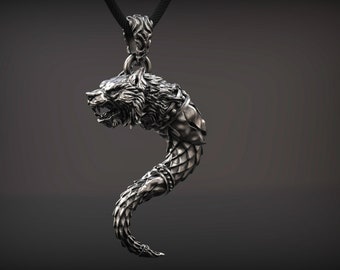 Dacian Wolf, Lupul Dacic, Dacian Draco, Dacian wolf totem, Wolf Pendant, Ancient Pagan Dacian Wolf, Silver Wolf, Ancient Dacian Symbol