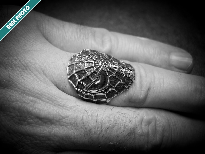 Marvel Spiderman Ring Man Ring 3D Print 3d Printed Etsy
