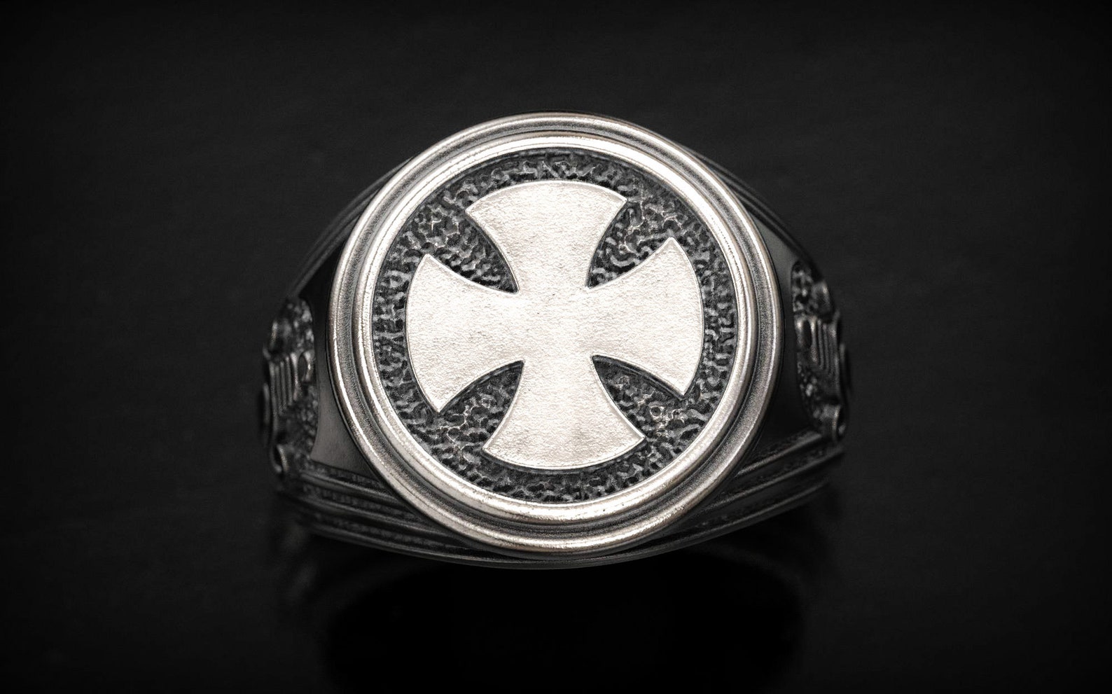 Medieval Knights Templar Ring Mens Ring Seal of Knights - Etsy