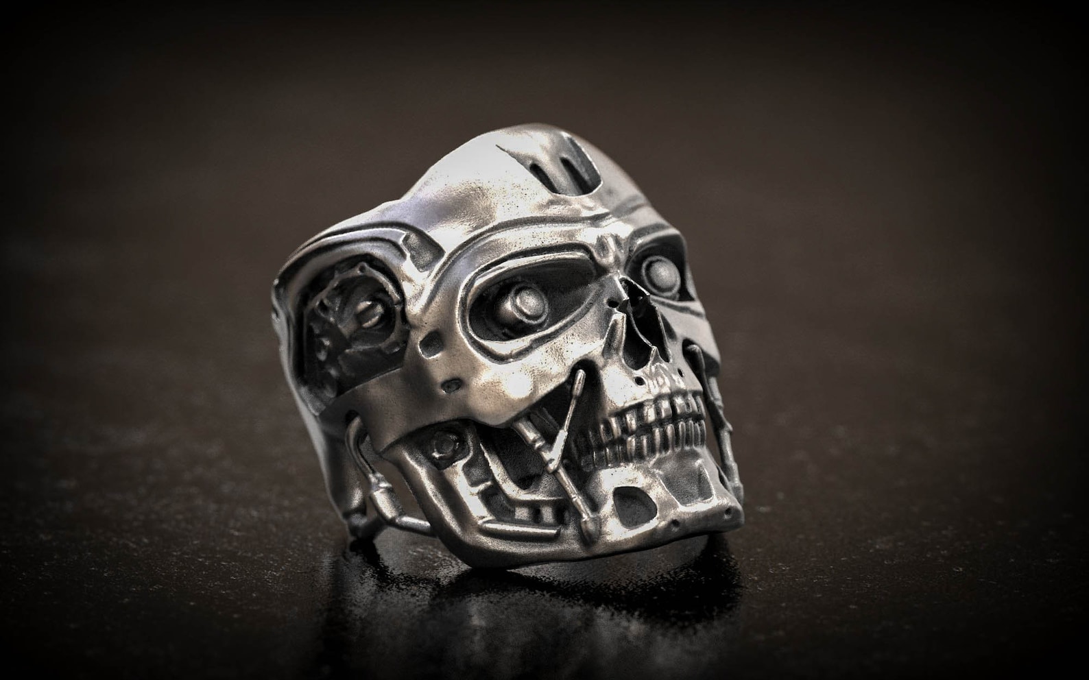 Termintor Rings Terminator Ring , T-800 , Endoskeleton , 3D Print , Oxidized ...