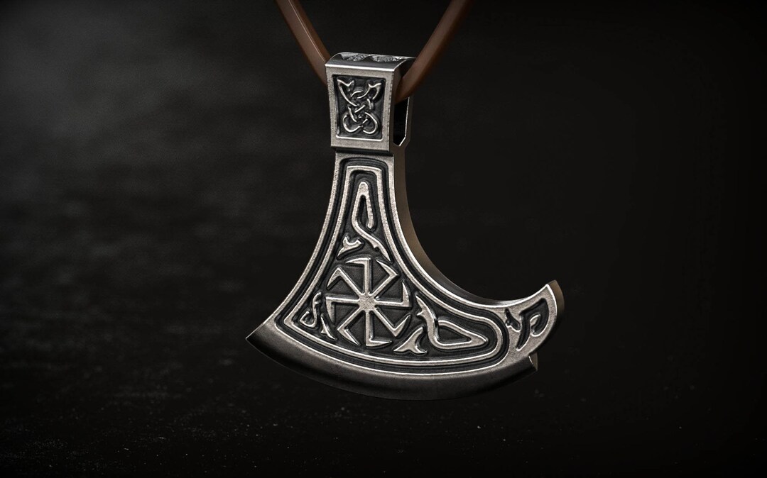 Viking Ax Pendant, Viking Pendant, Viking Warrior Pendant, Silver Ax ...