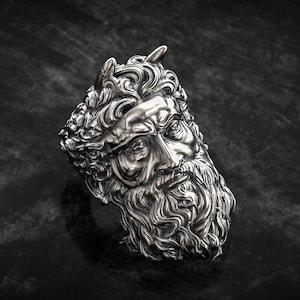 Moses With Horns, Moses by Michelangelo, Mosè di Michelangelo, Christian Jewellery, Moses Christ Ring, Sterling Silver, Religious jewelry