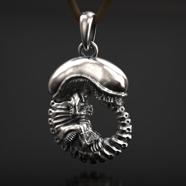 H.R. Giger Inspired , Alien Embryo Pendant, Chestburster, Prometheus , Xenomorph, Protomorph , Covenant , Alien Baby, 3d printed Jewellery