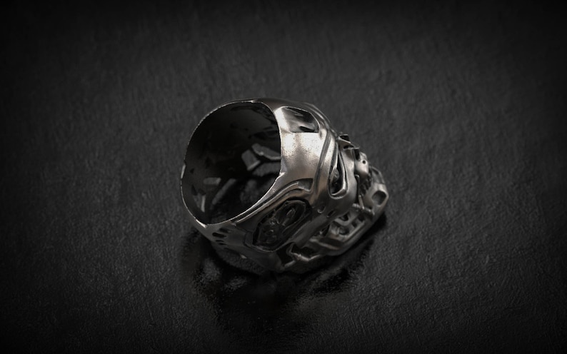 Termintor Rings Terminator Ring , T-800 , Endoskeleton , 3D Print , Oxidized ...
