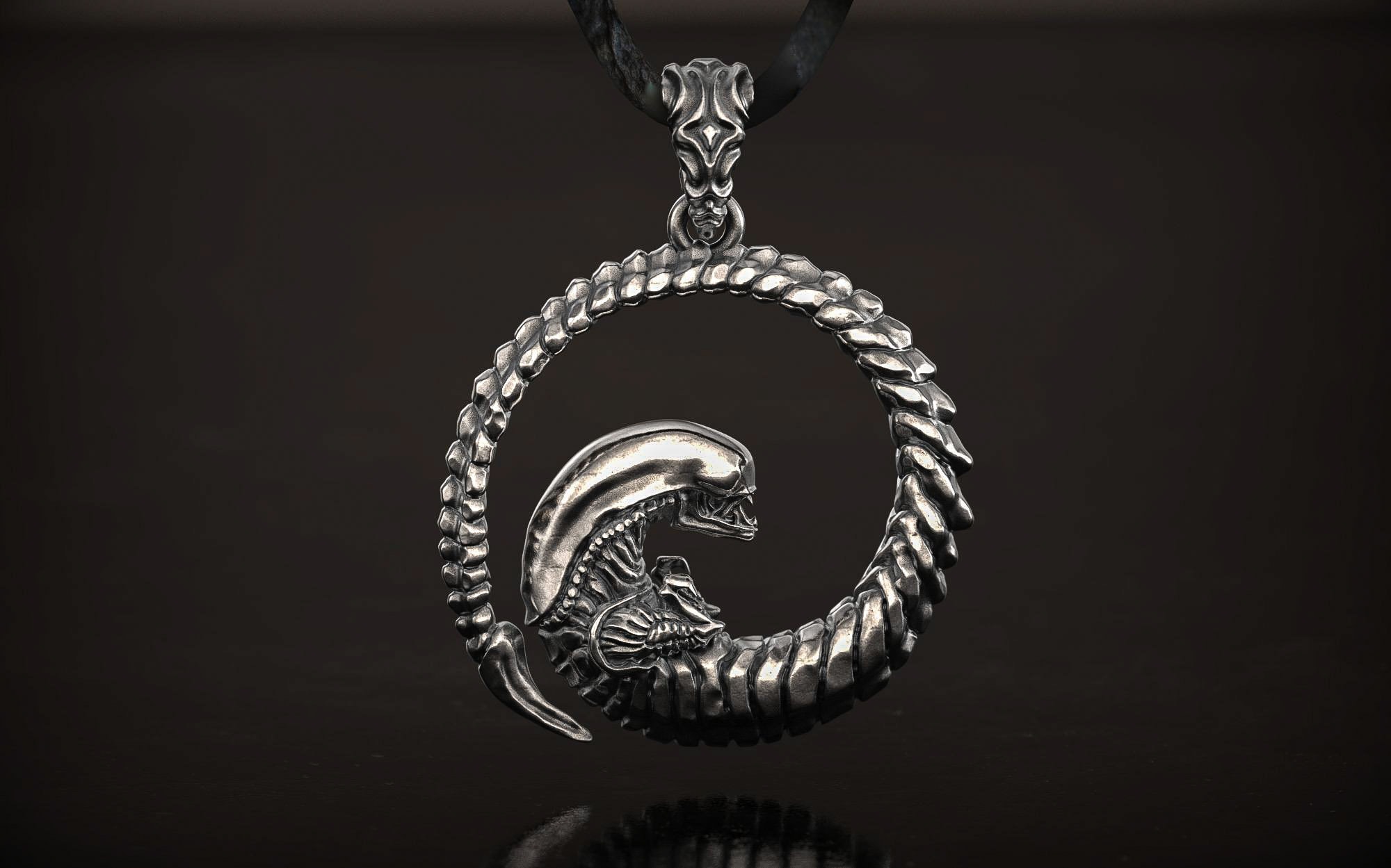 H.R. Giger Inspired, Alien Newborn Pendant, Chestburster, Prometheus ...