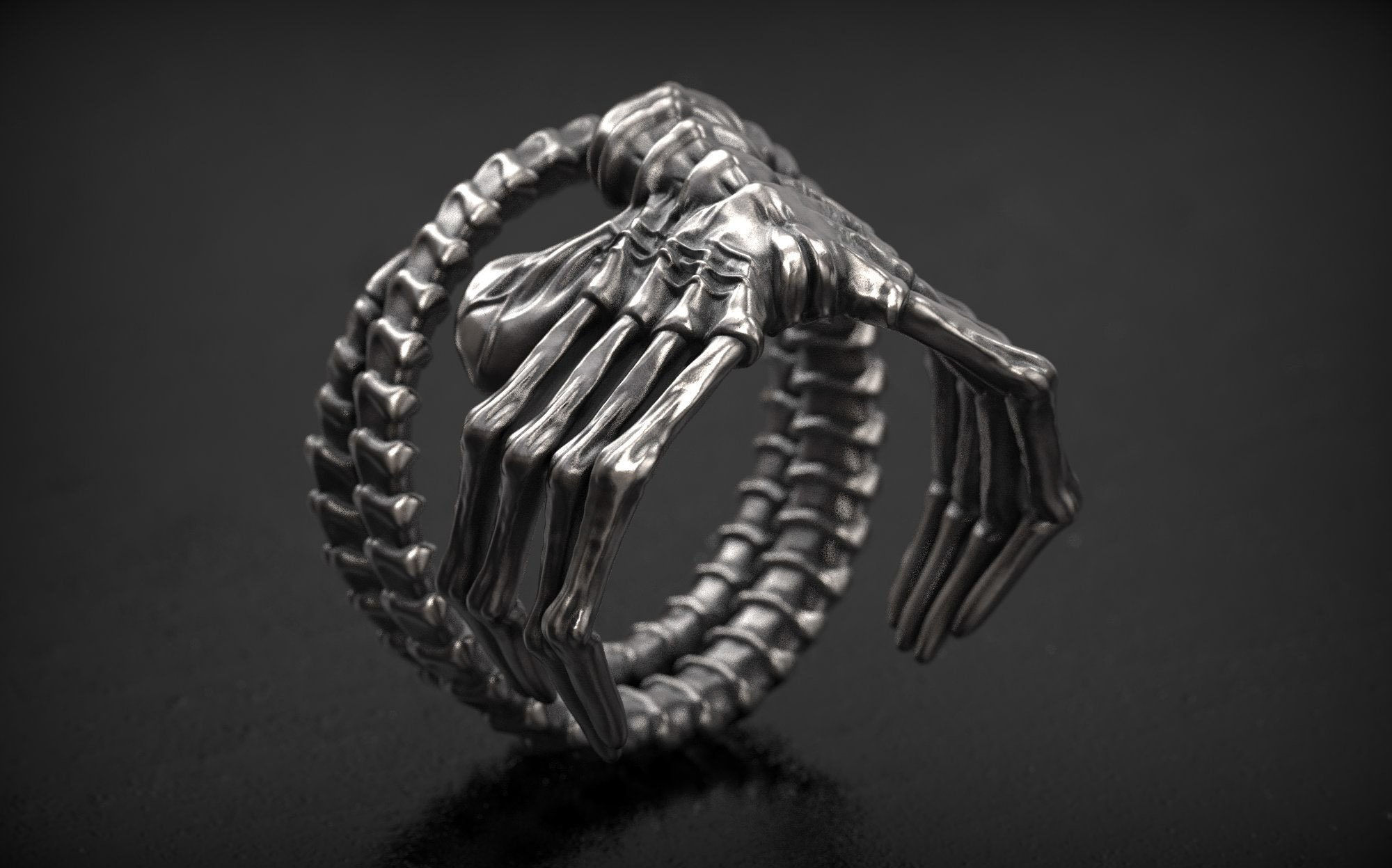 H.R. Giger geïnspireerd Alien Facehugger Ring Facehugger Etsy Nederland