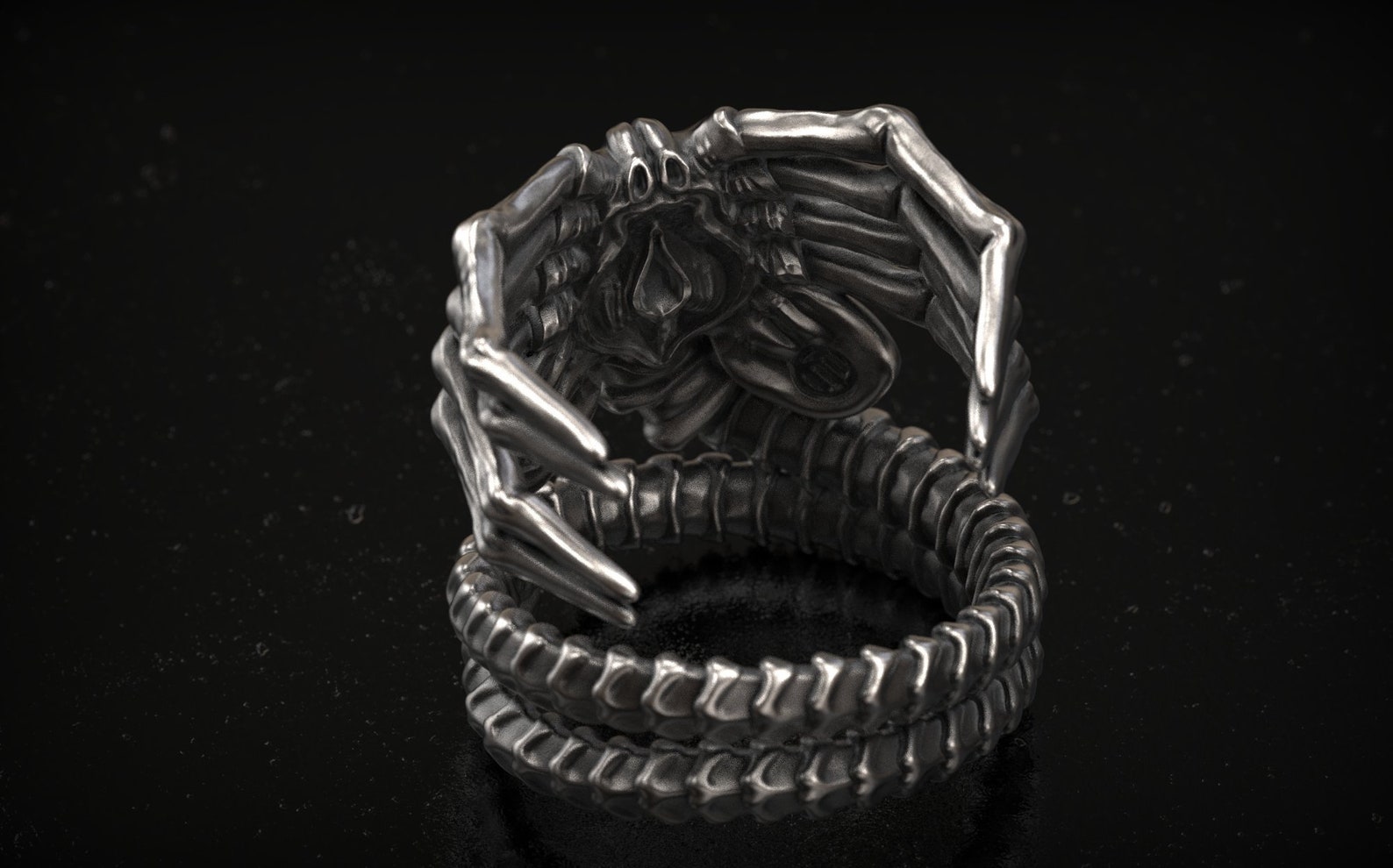 H.R. Giger Inspired Alien Facehugger Ring Facehugger Etsy UK