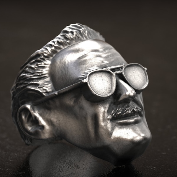 Stan Lee Ring , Superhero Ring , Comic Ring , Marvel , X-Men , Wolverine , Spiderman , Man Ring , 3D Print , 3d printed Jewellery , Oxidized