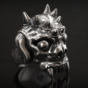 Ra&#39;s al Ghul Ring, Demon&#39;s Head Ring, Moovie Ring, Man Ring, Demon Head, Cosplay Ring, Occult Jewelry, 3d printed Jewelry