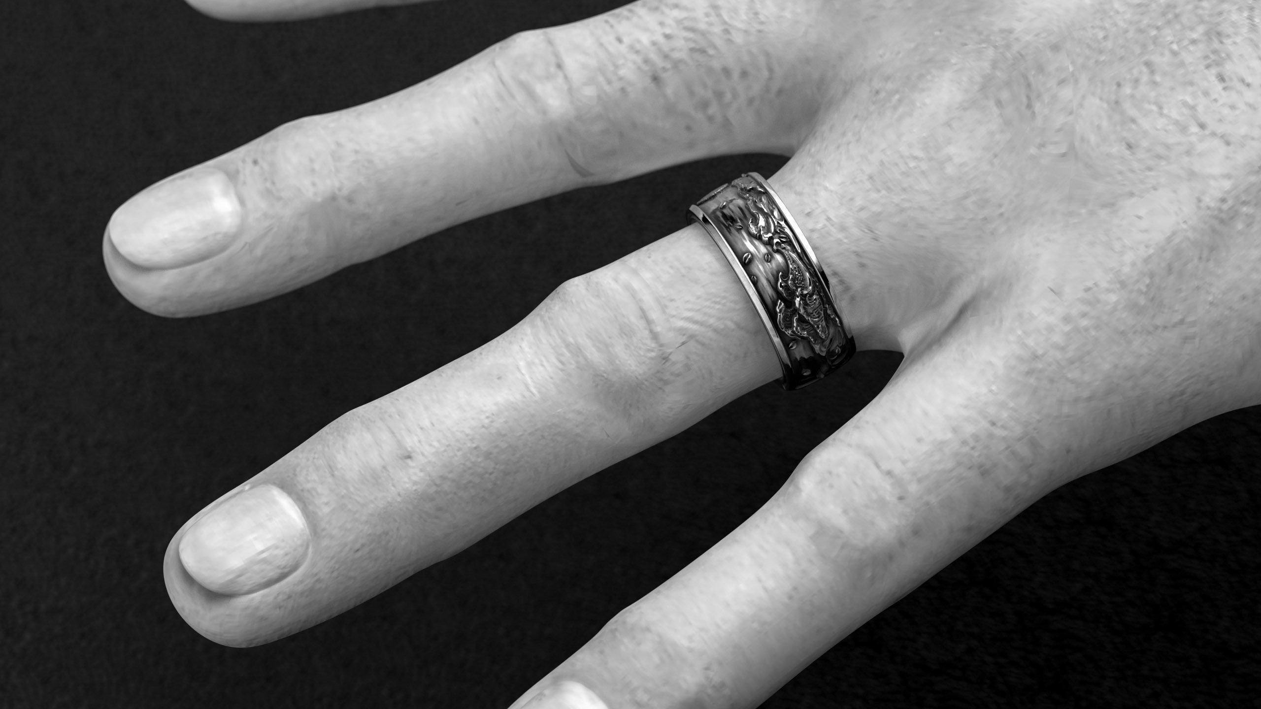 Japanese Wave Ring, Traditional Japanese Ring, Traditional Ornamental ...