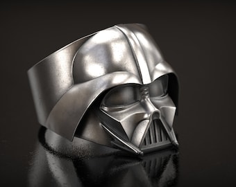 Darth Vader Ring, Star Wars Ring, Star Wars Jewellery, Movie Ring, 3D Print, 3d printed Jewellery, 3d Printed, Silver Jewellery