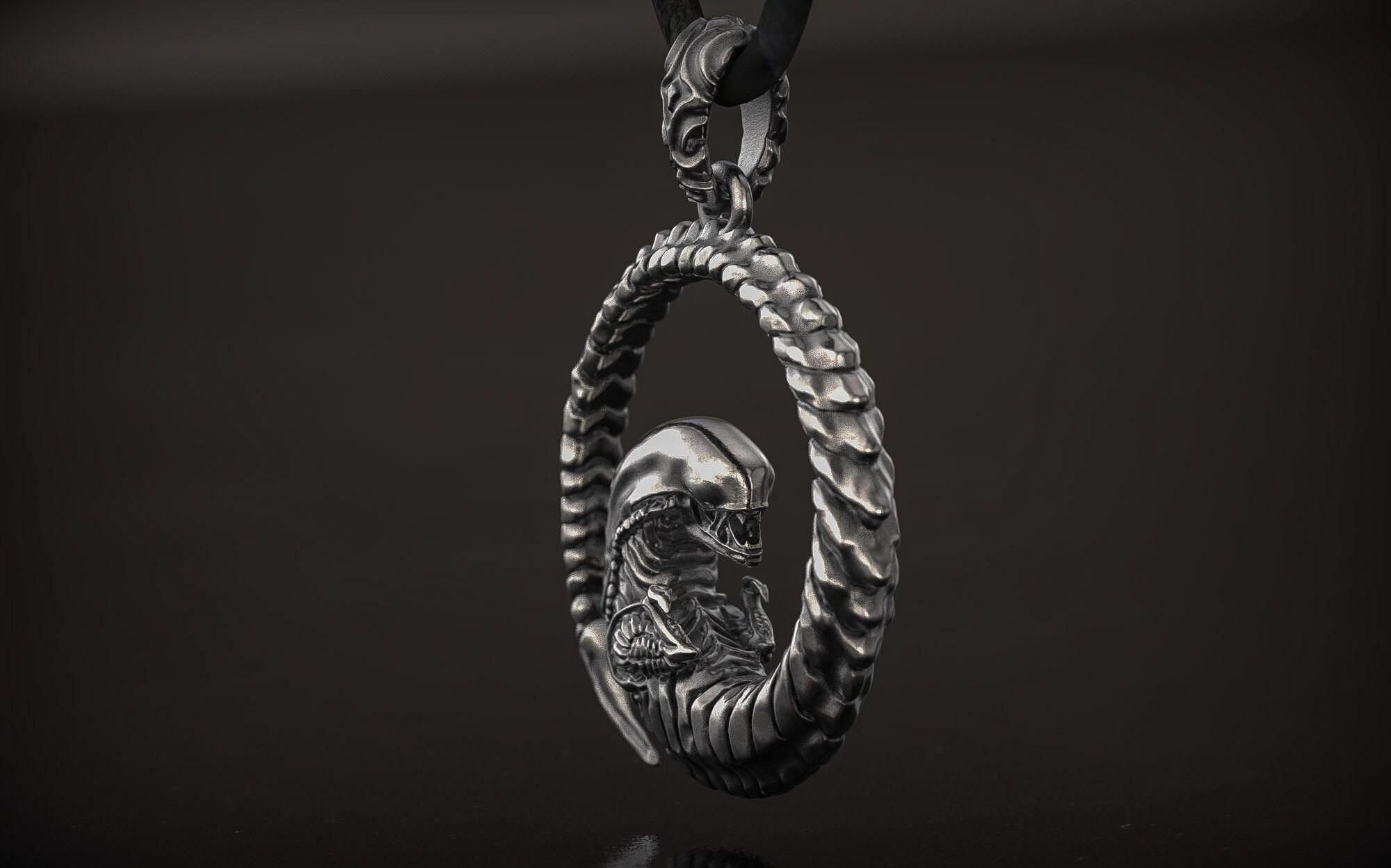 H.R. Giger Inspired, Alien Newborn Pendant, Chestburster, Prometheus ...