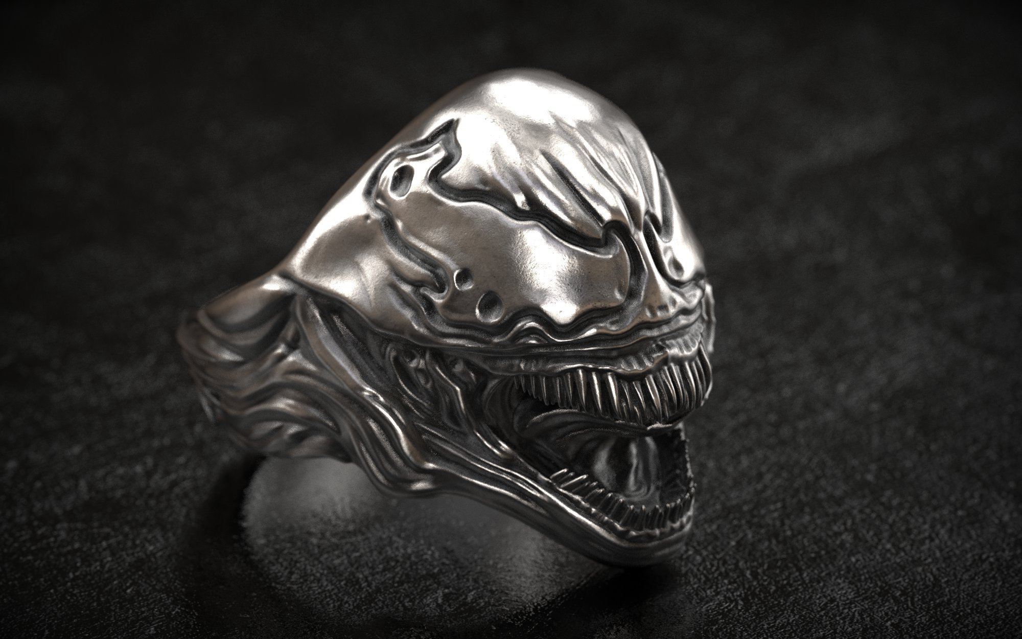 Venom Ring, Marvel, Movie Ring, Superhero Ring, Horror Jewelry