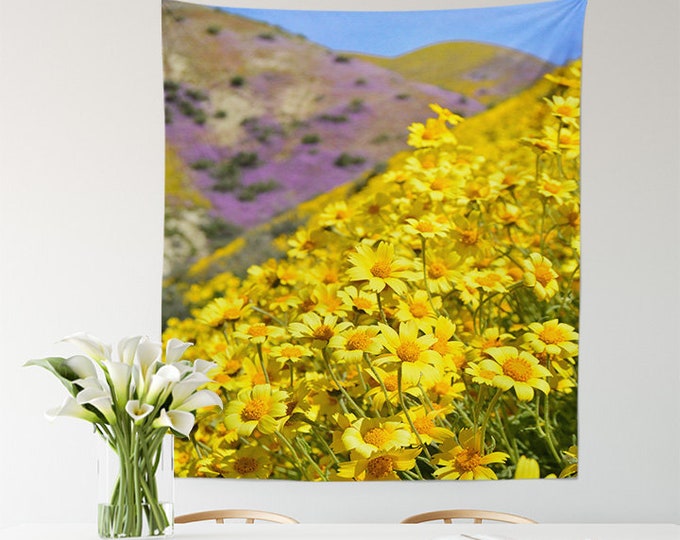 Painted Canyon Tapestry|California Native wildflowers|Southwestern Wildflowers|Daisy|Home Decor|California Native Plant|Gift for Plant Lover