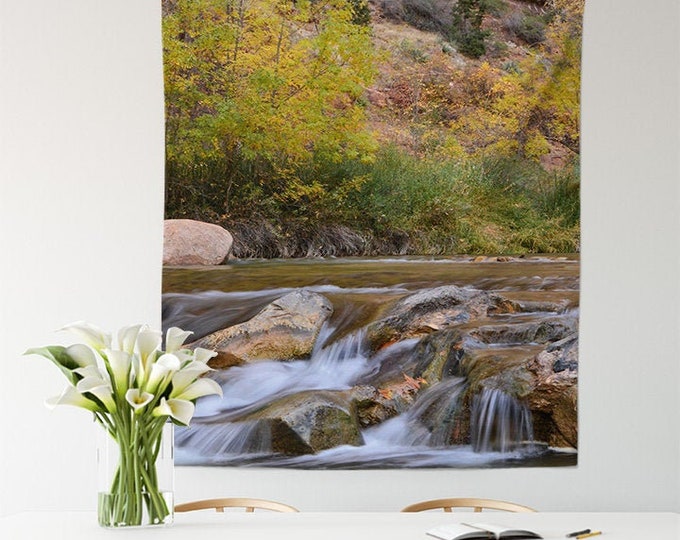 Zion Waterfall Tapestry