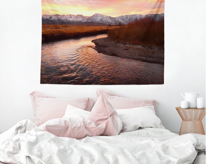Owen's Valley Sunset Tapestry