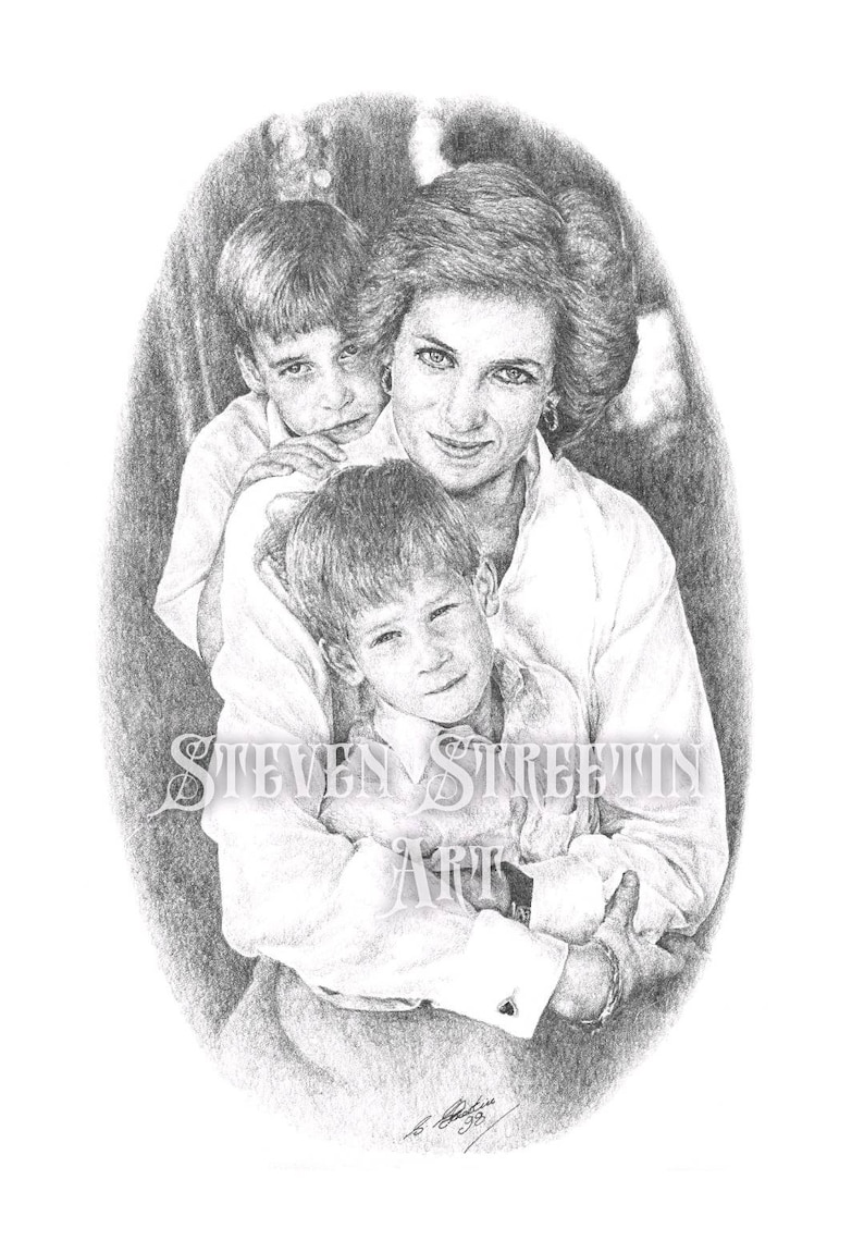 Princess Diana in Pencil