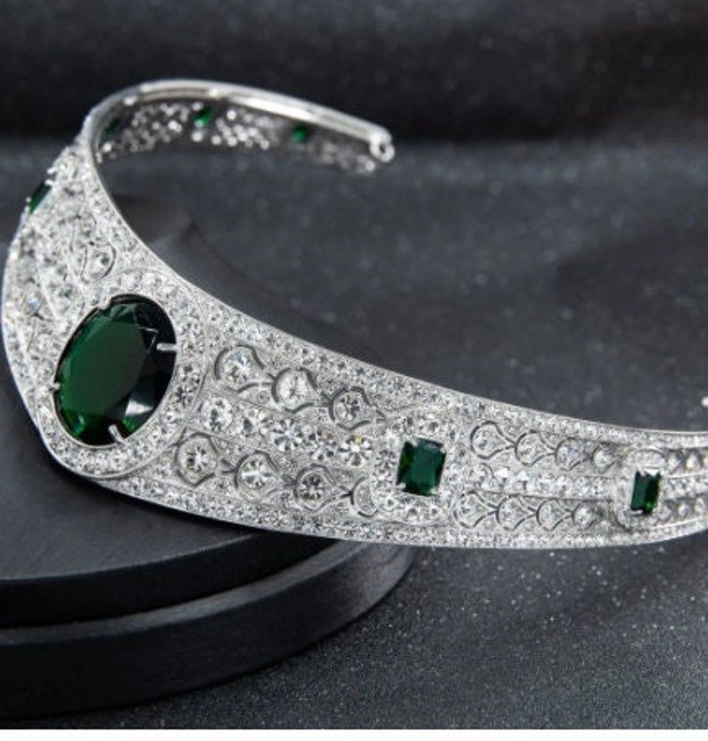 Bridal Tiara Princess Eugenie Crown Greville Emerald Kokoshnik Etsy UK
