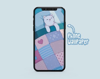 Sleeping cat - mobile phone background