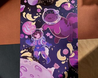 Space Bear - A4 Print