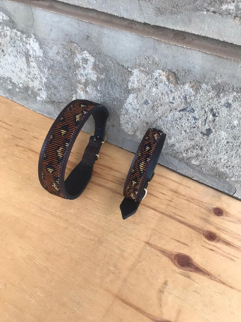 Large Leather Dog Collar Personalized Kenyan Dog Collar African P African Beaded Dog Collar SALE Leather Dog Collar Maasai Dog Collar