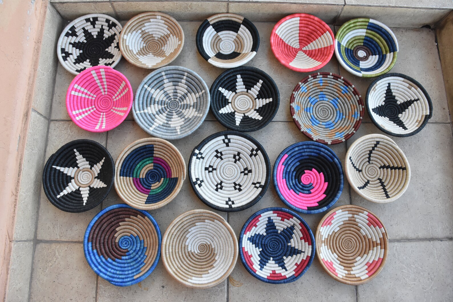 Small Wall Basket African Baskets Wall Decor Hand Woven Wall Etsy