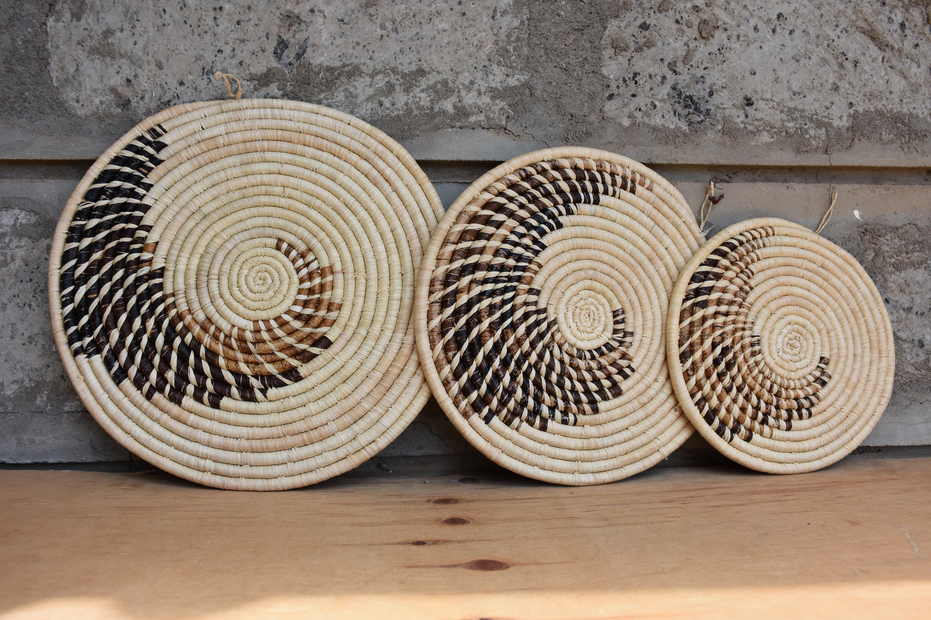 SALE Hand Woven Coasters Set of 3 African Woven Table Etsy