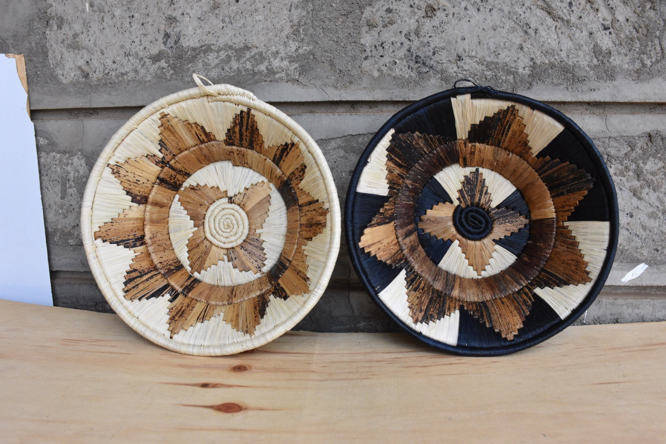 ON SALE African Wall Basket Set Woven Wall Hanging Basket Etsy