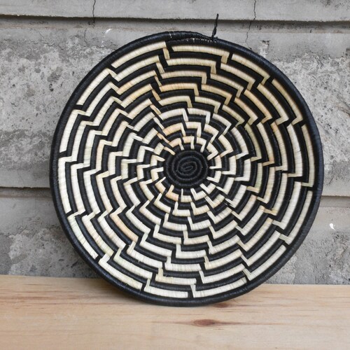 Handwoven Wall Basket Decor African Woven Wall Hanging Boho Etsy