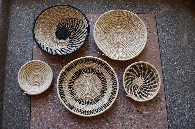 ON SALE African Wall Basket Set Boho Basket Wall Decor Etsy