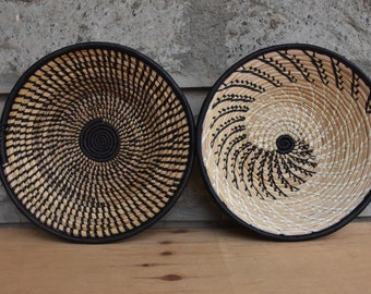 ON SALE African Wall Basket Set, Boho  Basket Wall Decor, African Wall Decor Display Baskets, Handwoven Decorative Baskets Christmas Gifts