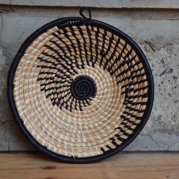 Small Wall Basket, African Baskets Wall Decor, Hand Woven Wall Baskets Fruit Bowl, Boho Wall Art, Kitchen Home Decor Moms Gifts