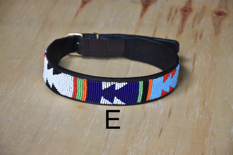 Leather Dog Collar, African Beaded Dog Collar, Maasai Dog Collar, Large Leather Dog Collar Personalized, Kenyan Dog Collar African P image 8