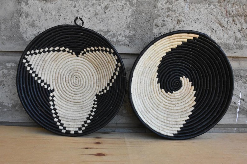 ON SALE African Wall Basket Set Woven Wall Hanging Basket Etsy