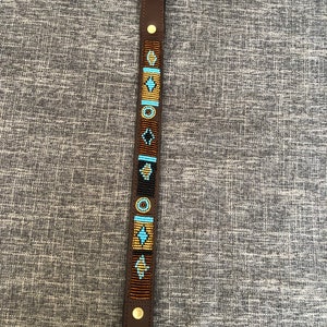 ON SALE Beaded Leather Browband For Horse, African Brown Leather  Browbands, Handmade Maasai Browbands, Pet Supplies Gift for Horse.