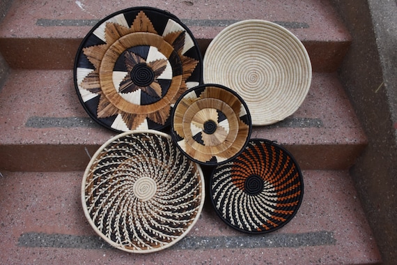 EN VENTA Conjunto de cestas de pared tejidas, decoración de pared