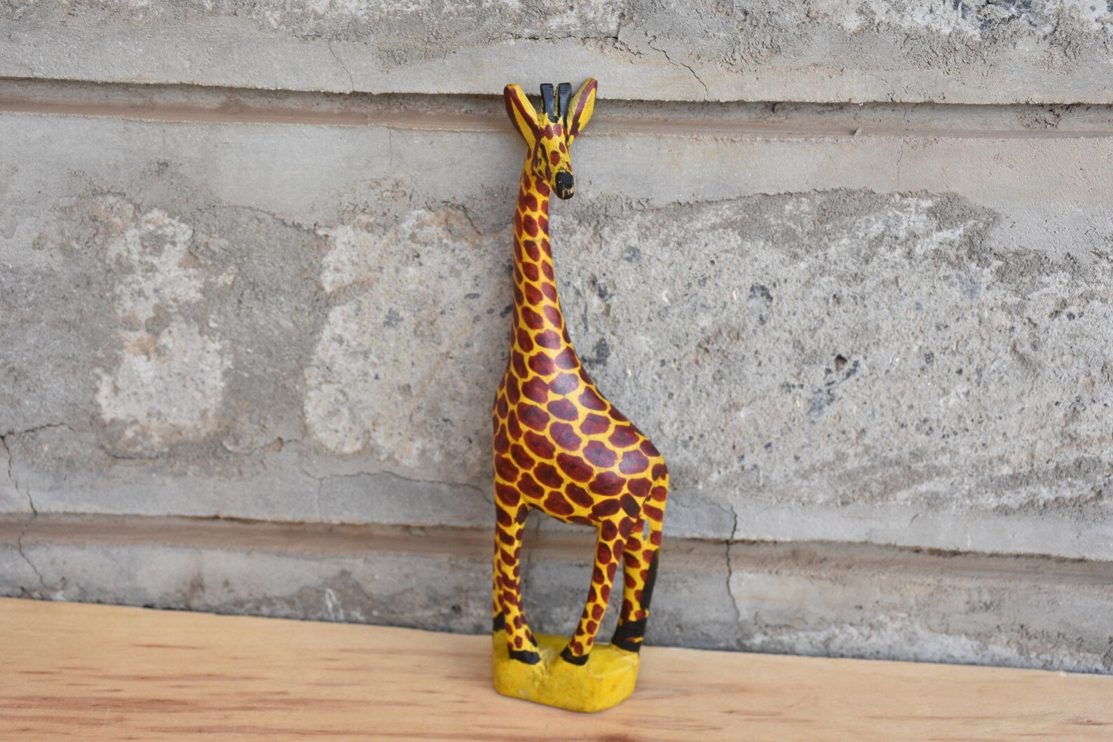 SALE Giraffe Wood carving African Wooden Giraffe Hand carved Etsy