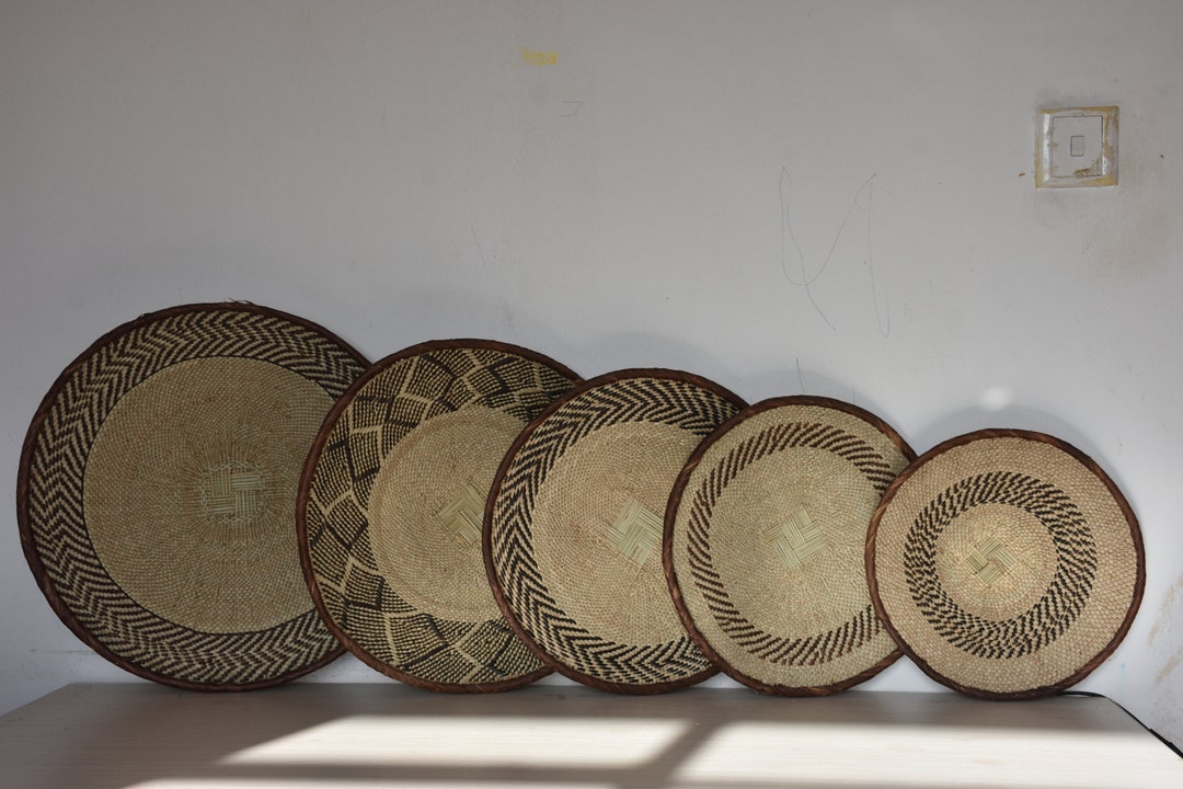 ON SALE Binga Wall Basket Set African Baskets Wall Art Tonga Etsy
