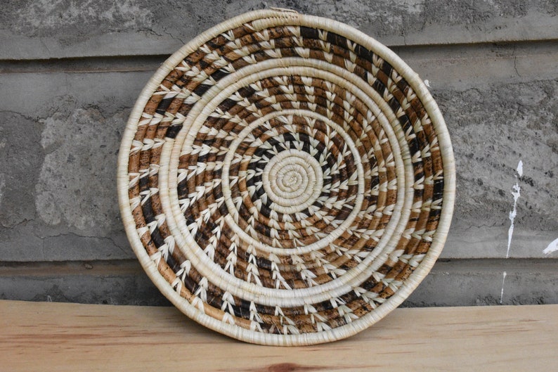 African Wall Basket Set Woven Wall Hanging Basket Decor Etsy