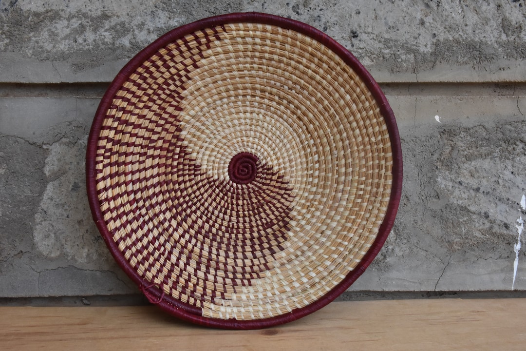ON SALE Handwoven Wall Basket Decor African Woven Wall Etsy