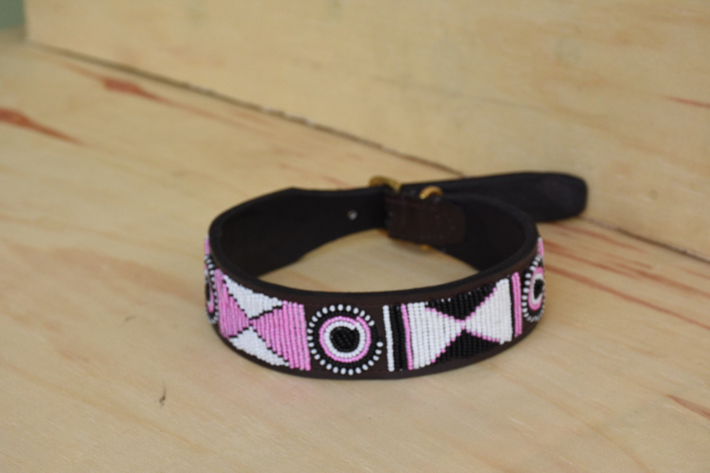SALE African Beaded Leather Dog Collar Maasai Handmade Dog Etsy