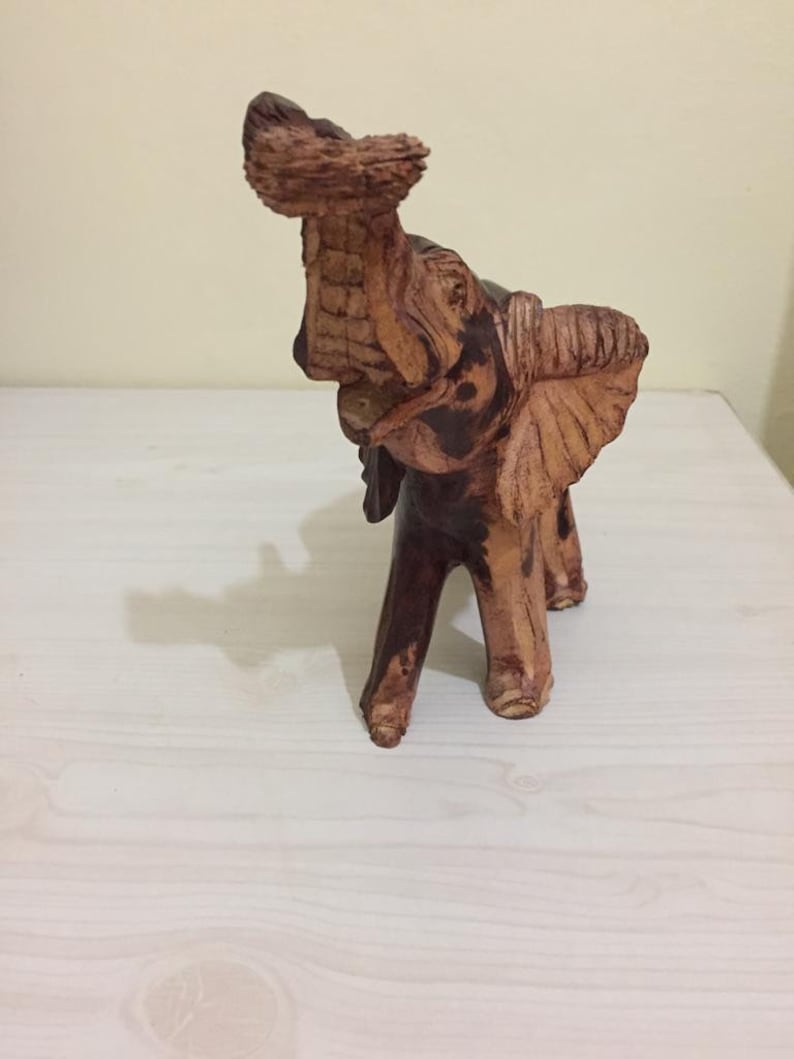 ON SALE African wood carvings Elephant wood carving Natural Etsy