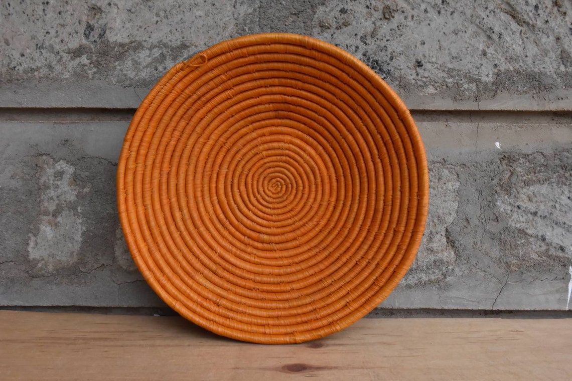 African Woven Wall Basket Handwoven Wall Hanging Baskets Home Etsy