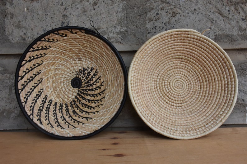 African Wall Basket Set Boho Basket Wall Decor African Wall Etsy