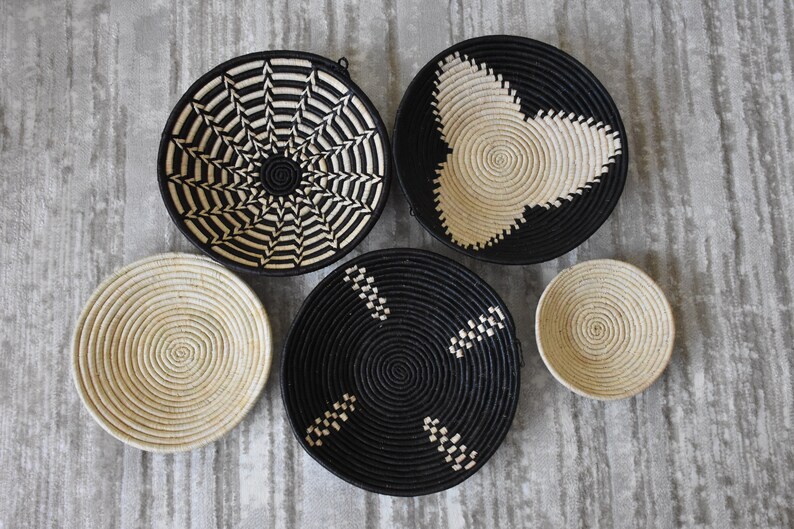 Wall Basket Decor Set African Wall Hanging Decorative Etsy