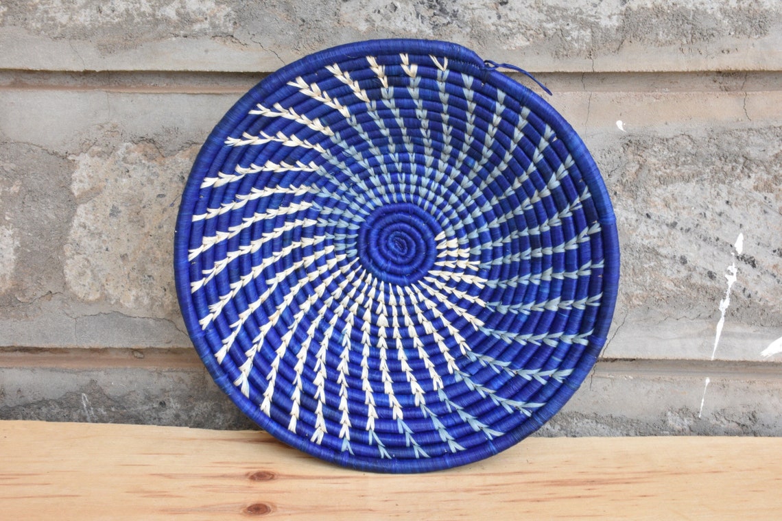 African Wall Basket Woven Wall Hanging Basket African Woven Etsy