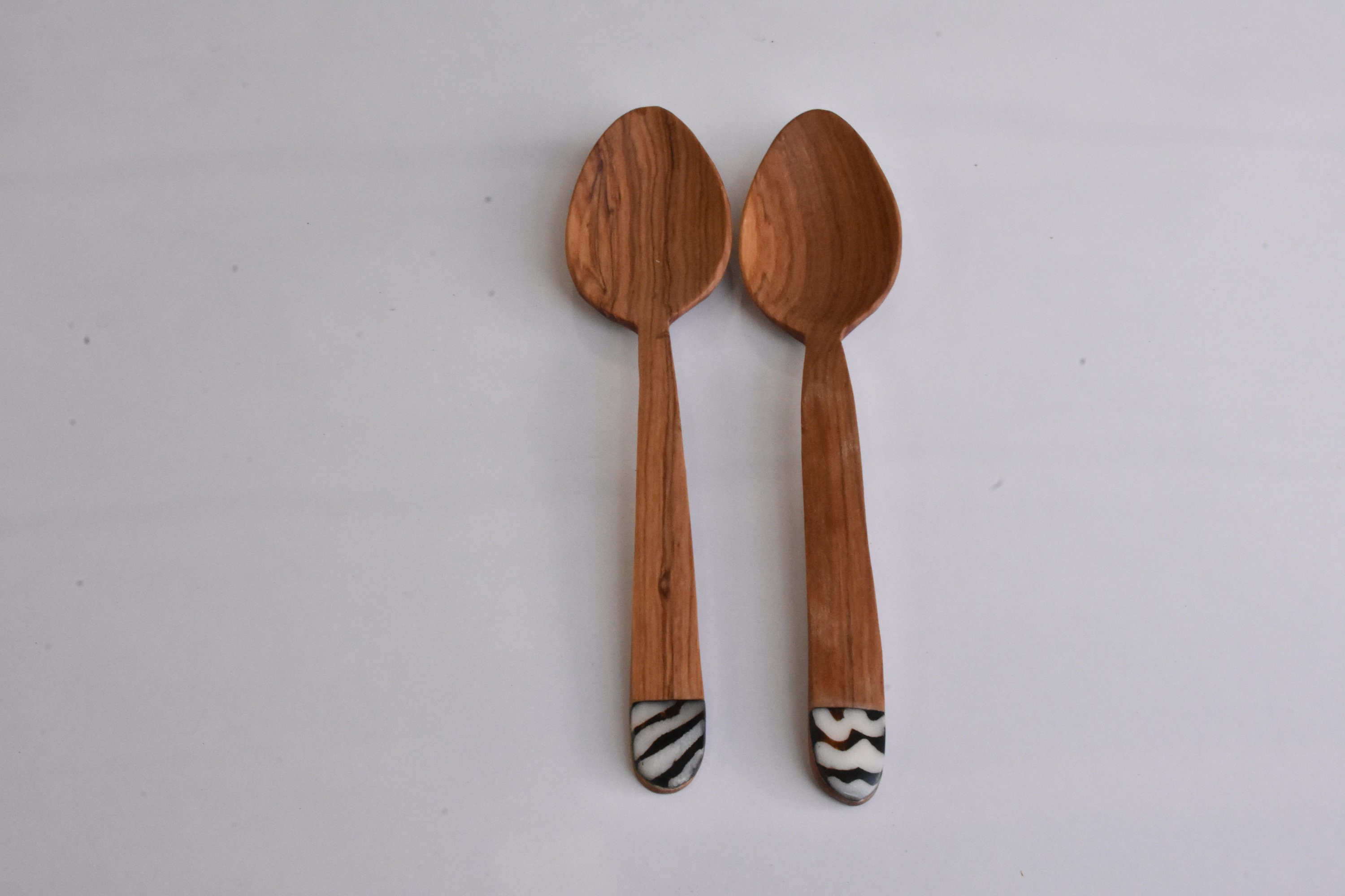 SALE Wooden Spoon Wooden Olive Wood Spoon With Bone Batik Etsy